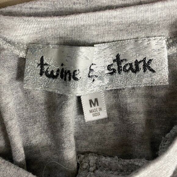 Twine & Stark Shirt Womens Medium Gray Tee Short Sleeve Football #Go Team - Picture 2 of 9
